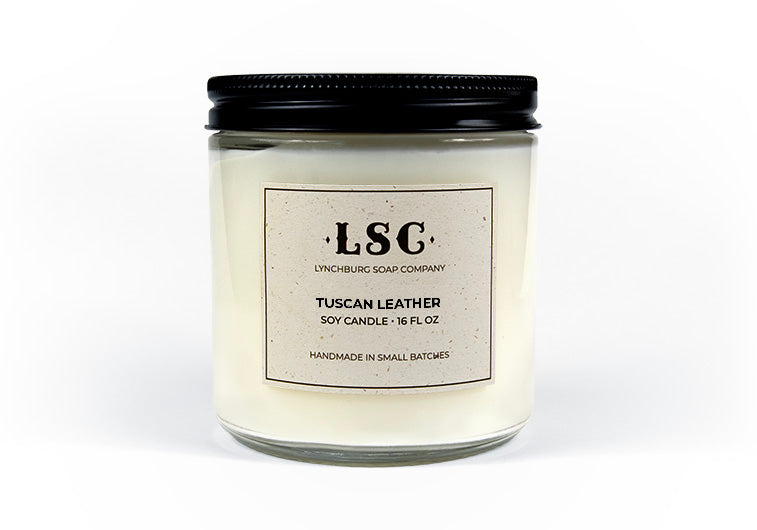 Tuscan Leather 16 oz Candle