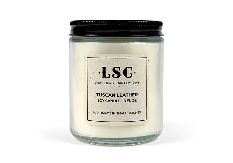 Tuscan Leather 8 oz Candle